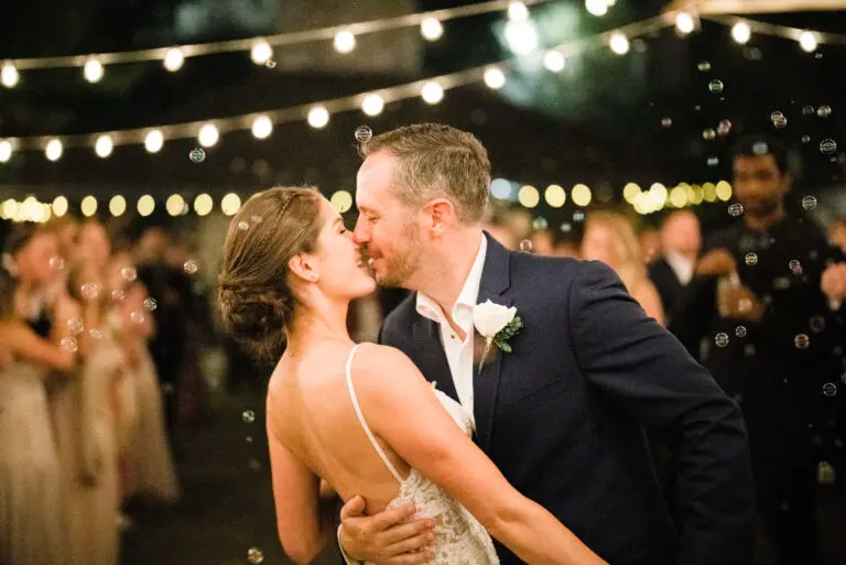 couple leaves for honeymoon after marriage at Roche Harbor Resort wedding