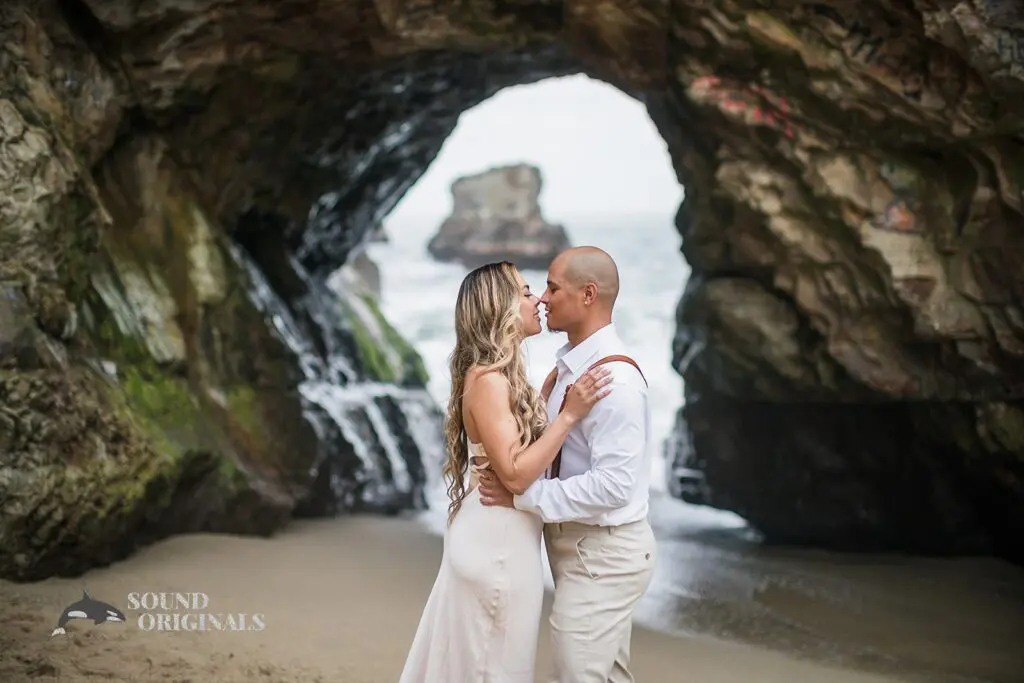 Shark Fin Cove engagement photography by San Francisco Wedding Photography & Videography, one of the 24 Best Places for Engagement Photos in San Francisco
