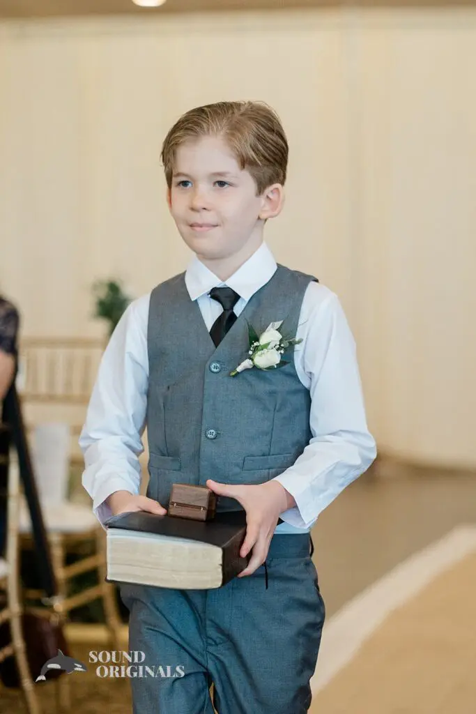 The ring bearer at the Royal Melbourne Country Club Wedding