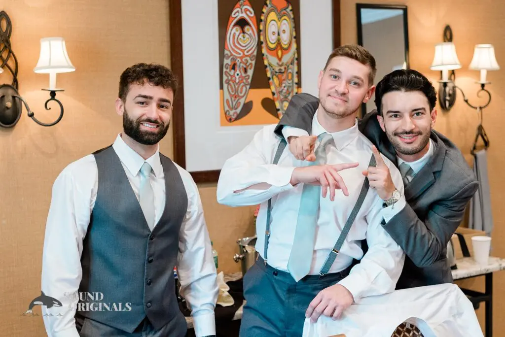The groom and his groomsmen at Royal Melbourne Country Club Wedding