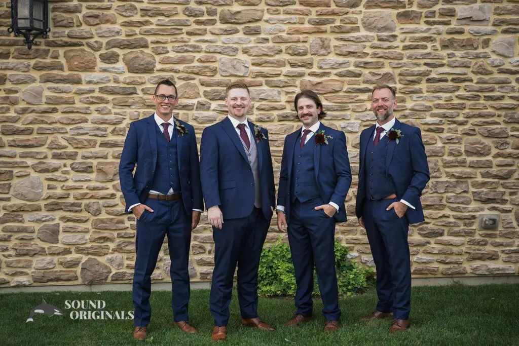 Groomsmen with the groom at Folino Estate Winery