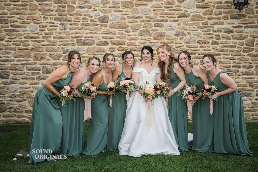Bridesmades with bride at Folino Estate Winery