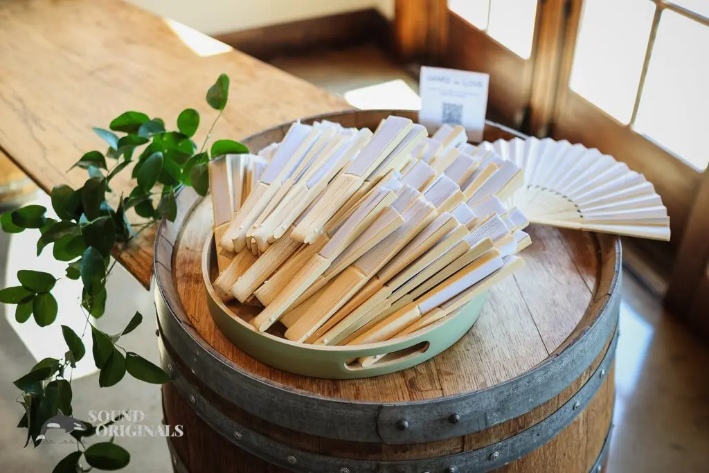 Wedding souvenirs at Folino Estate Winery