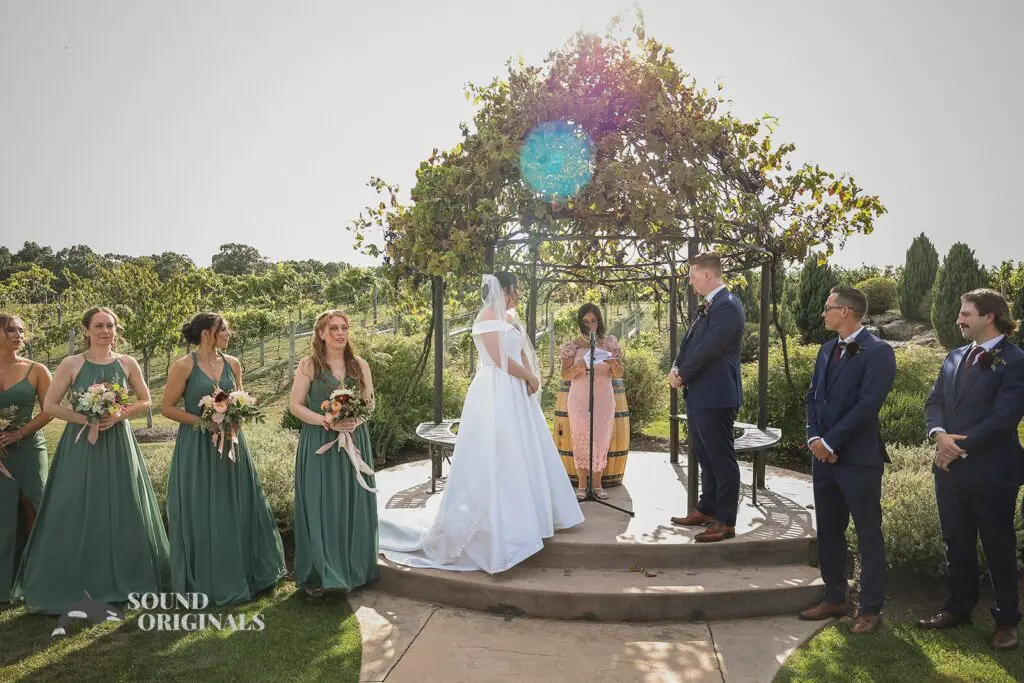 Wedding ceremony at Folino Estate Winery