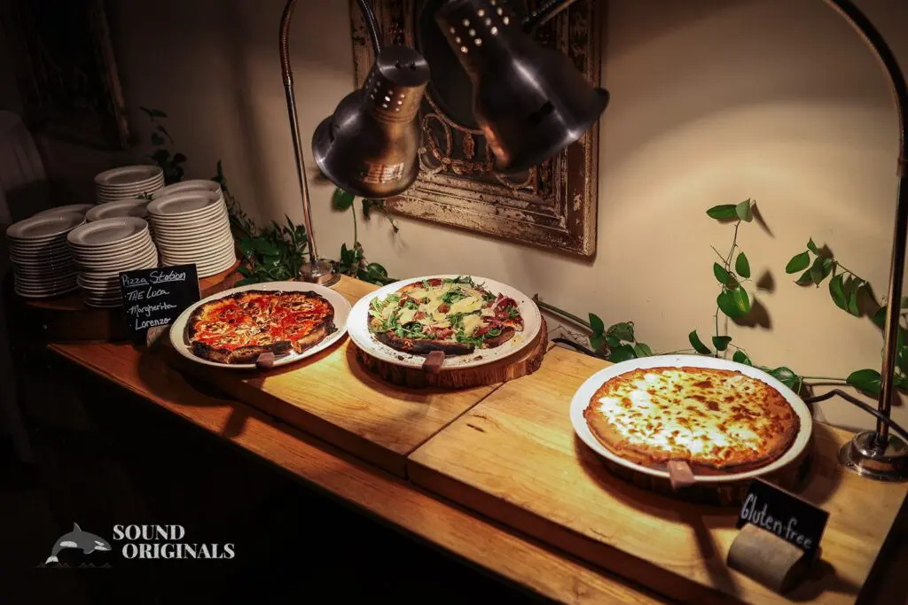 Selction of pizza at Folino Estate Winery
