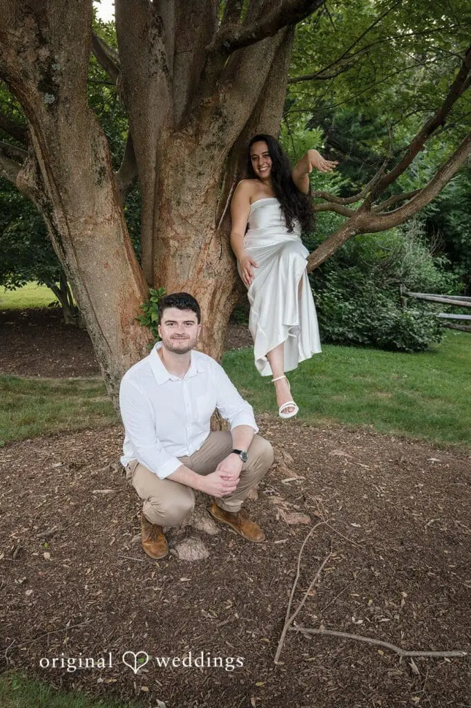 Stamford Bartlett Arboretum & Gardens Engagement // Chloe & Brandon -