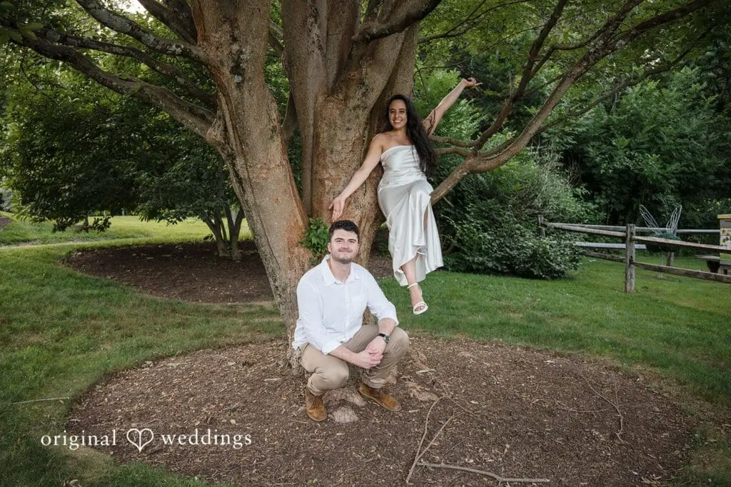 Stamford Bartlett Arboretum & Gardens Engagement // Chloe & Brandon -