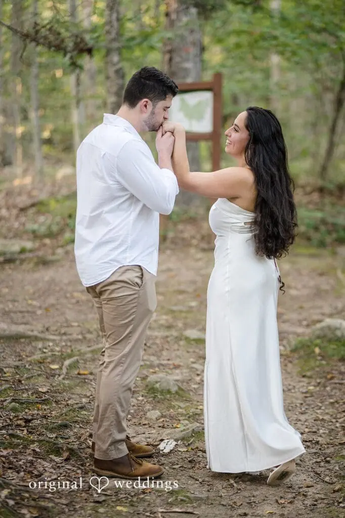Stamford Bartlett Arboretum & Gardens Engagement // Chloe & Brandon -