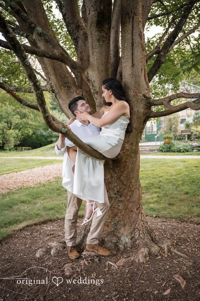 Stamford Bartlett Arboretum & Gardens Engagement // Chloe & Brandon -