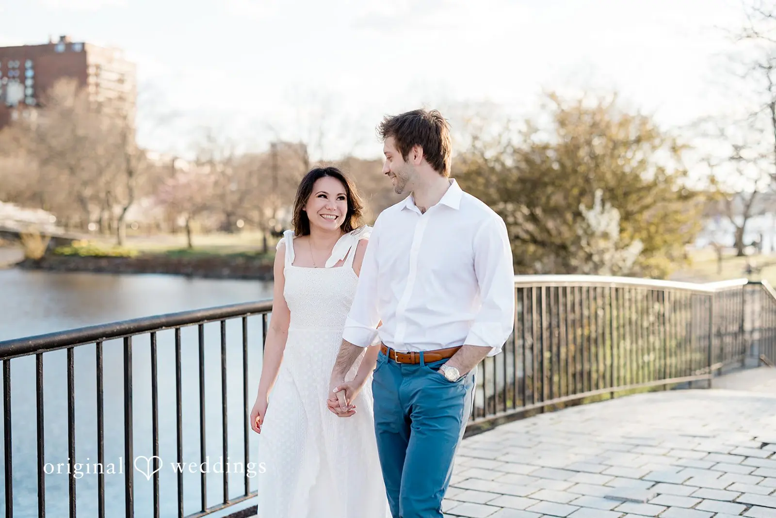 Arthur Fielder footbridge Engagement // June & Matthew -