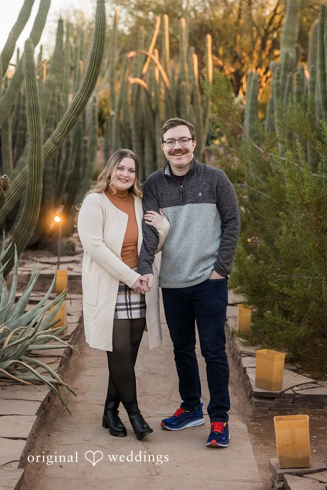 Kennedy + Chantz Desert Botanical Garden Engagement // Kennedy & Chantz -
