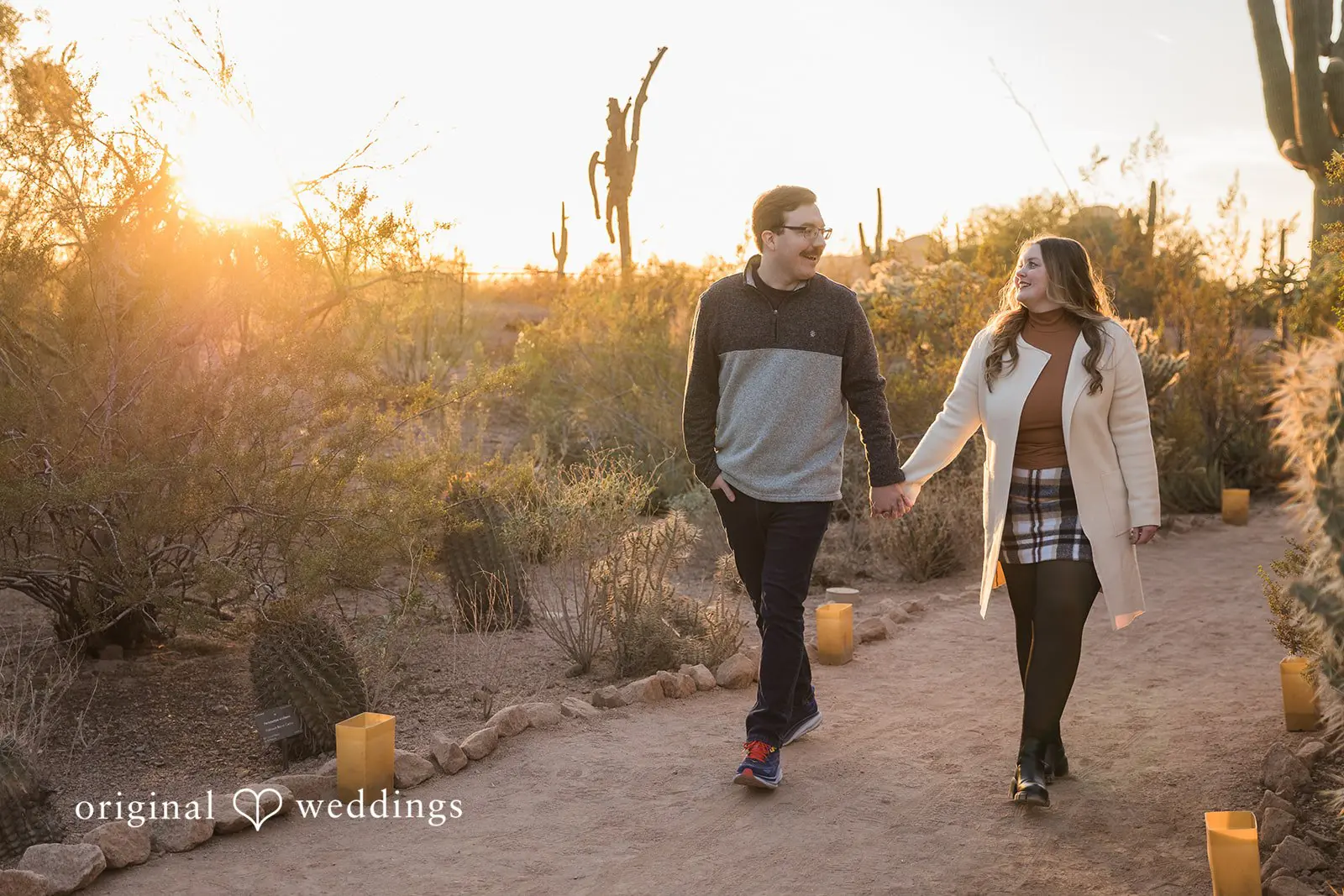 Kennedy + Chantz Desert Botanical Garden Engagement // Kennedy & Chantz -