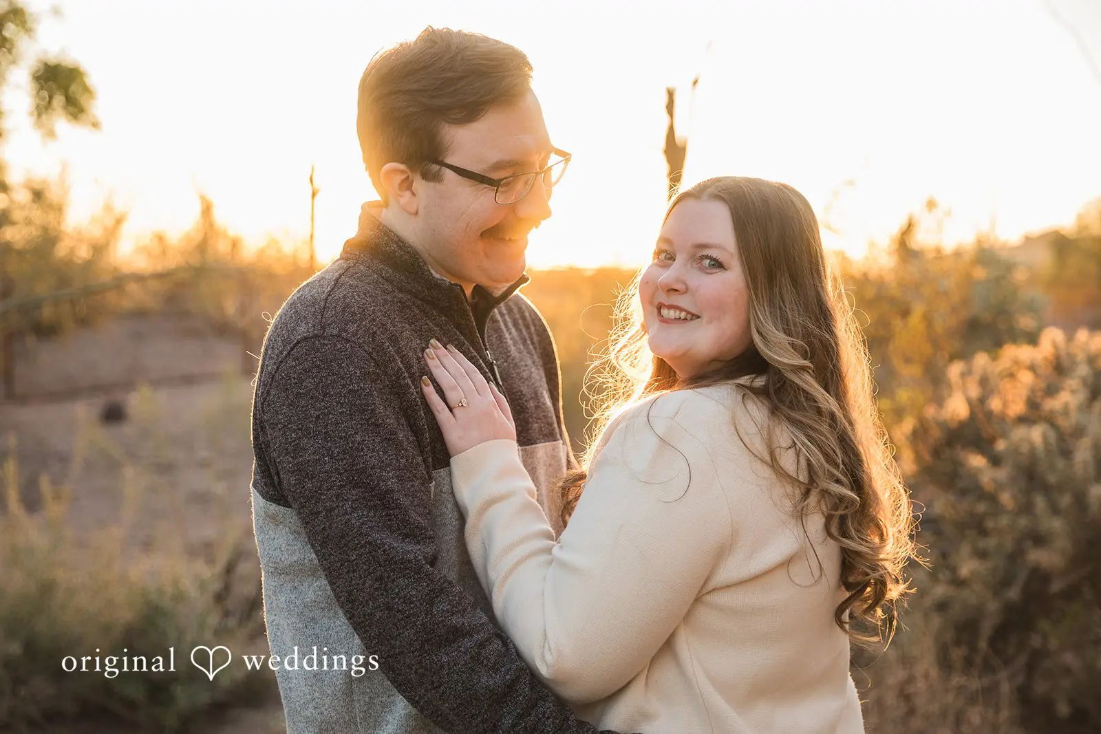 Kennedy + Chantz Desert Botanical Garden Engagement // Kennedy & Chantz -