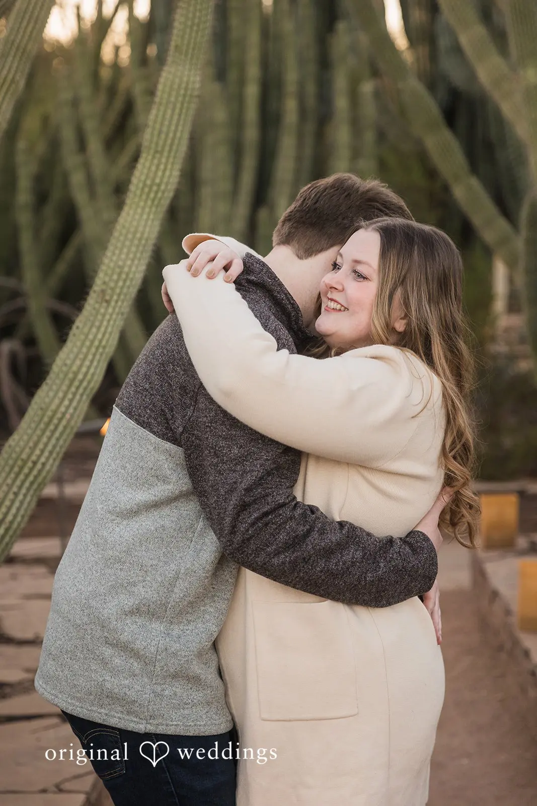 Kennedy + Chantz Desert Botanical Garden Engagement // Kennedy & Chantz -