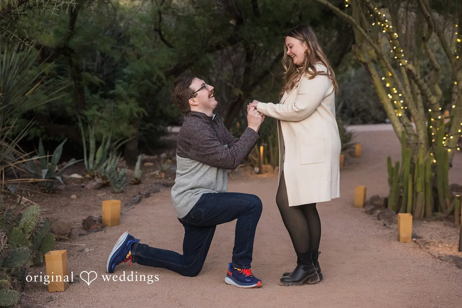 Kennedy + Chantz Desert Botanical Garden Engagement // Kennedy & Chantz -