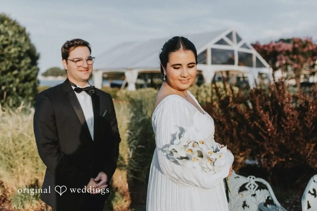 Isabel Aranzazu + Brendan Coastal Washington DC wedding photography and videography at Herrington on the Bay by Original Weddings, featuring Isabel-Aranzazu and Brendan’s waterfront celebration.