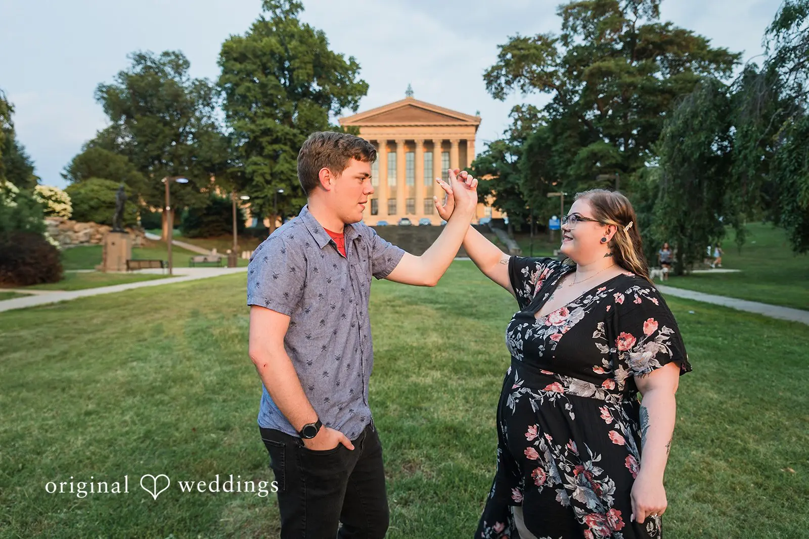 Kelsey + Michael Philadelphia Museum of Art Area Engagement // Kelsey & Michael -