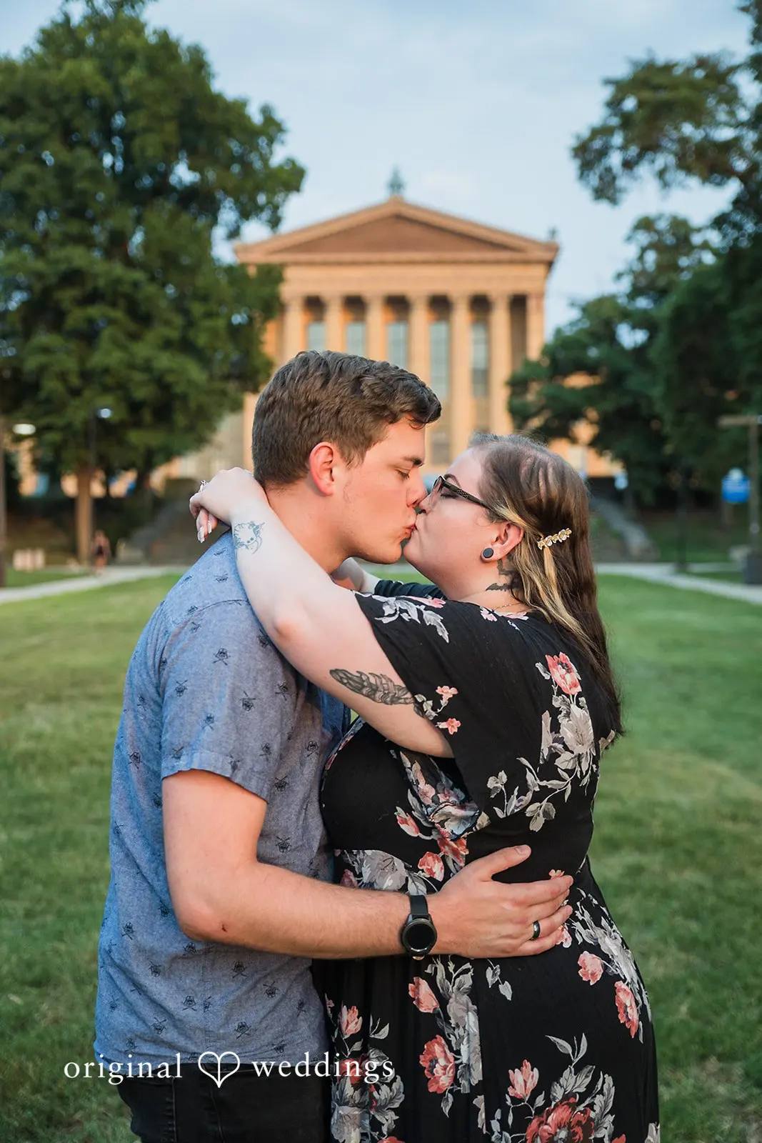 Kelsey + Michael Philadelphia Museum of Art Area Engagement // Kelsey & Michael -
