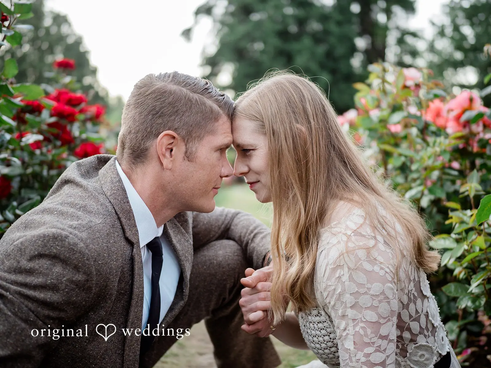 Portland International Rose Garden Engagement // Elizabeth & Daniel -