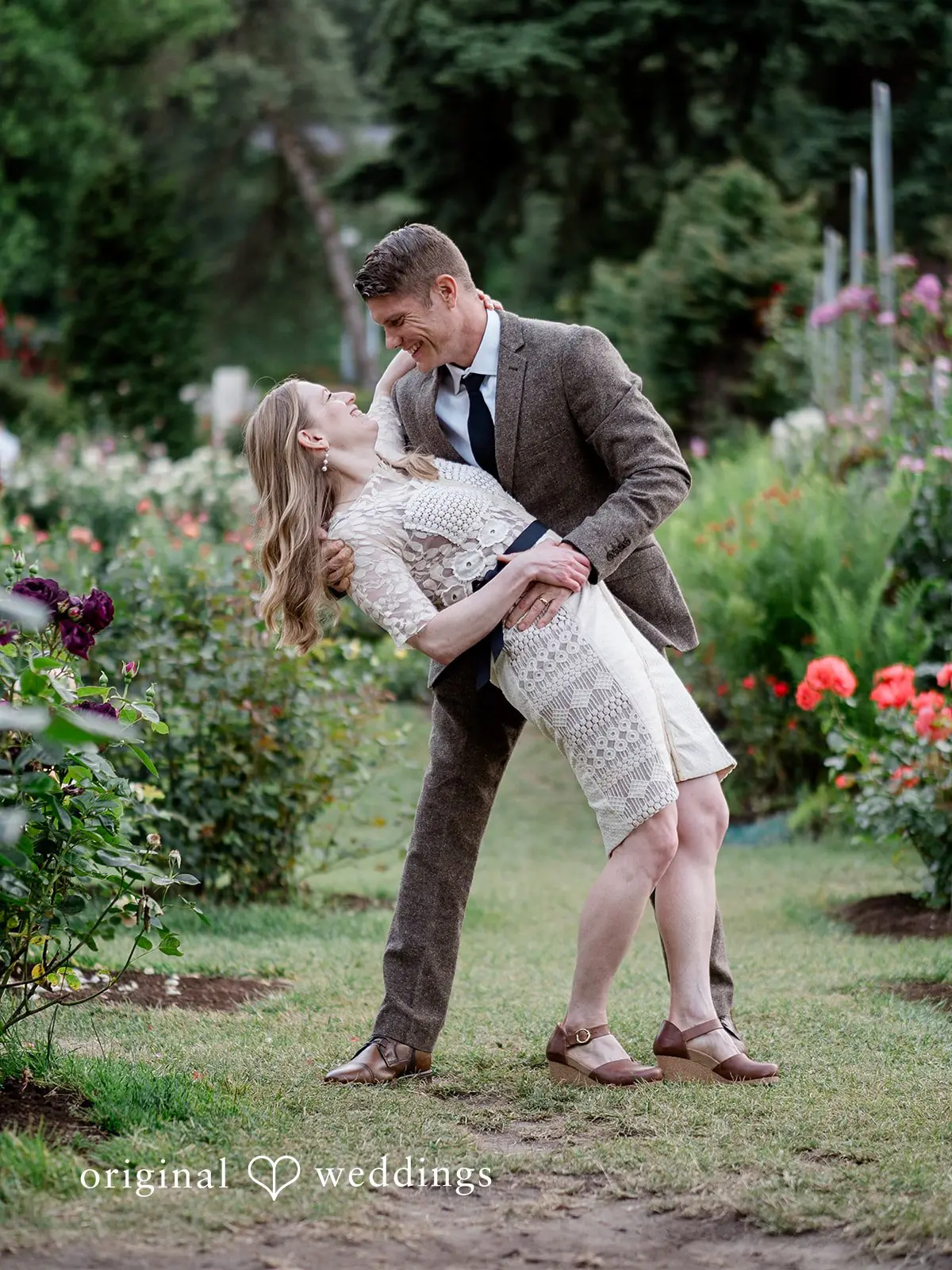 Portland International Rose Garden Engagement // Elizabeth & Daniel -