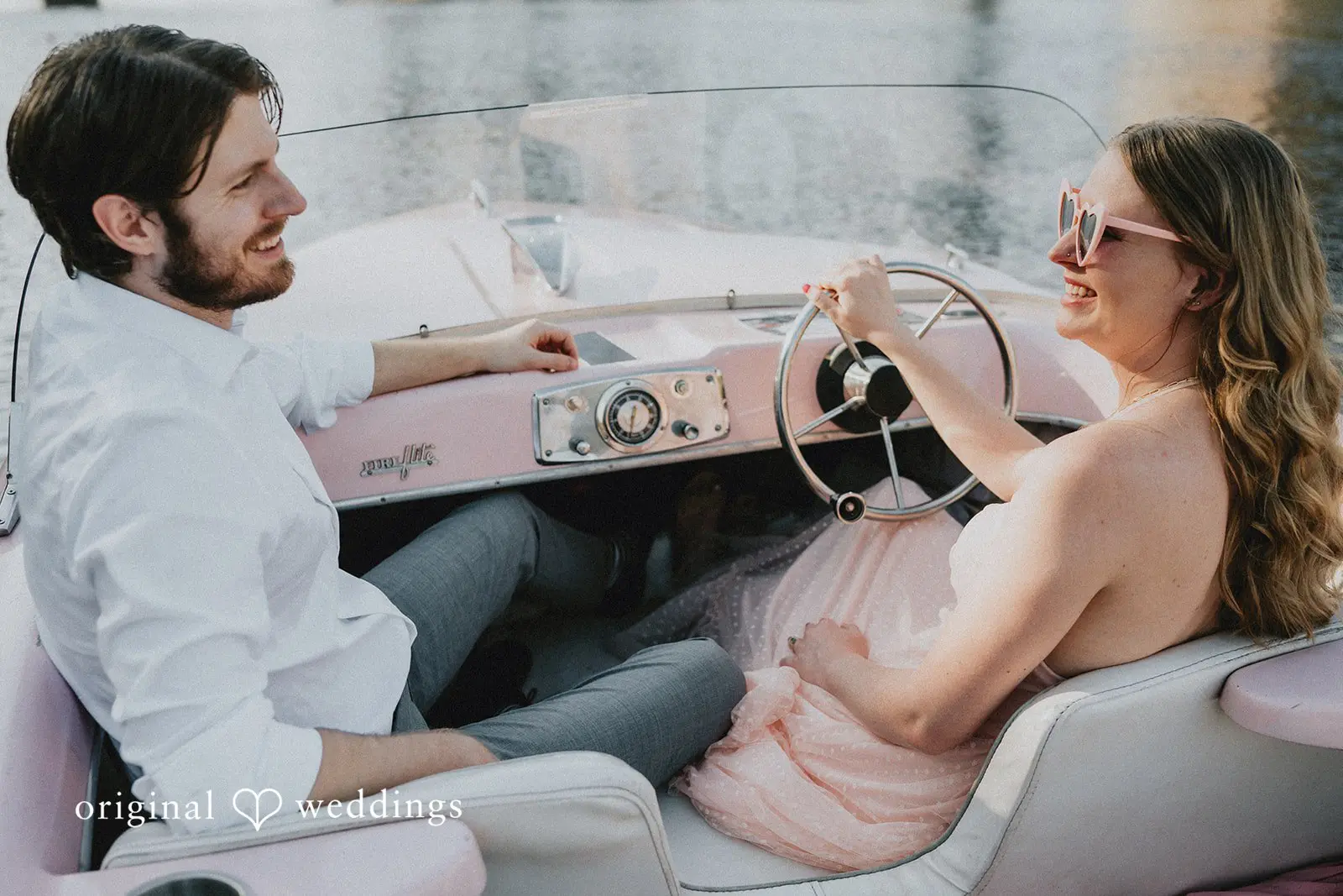 Beth + Jared Retro Boats ATX Engagement // Beth & Jared -