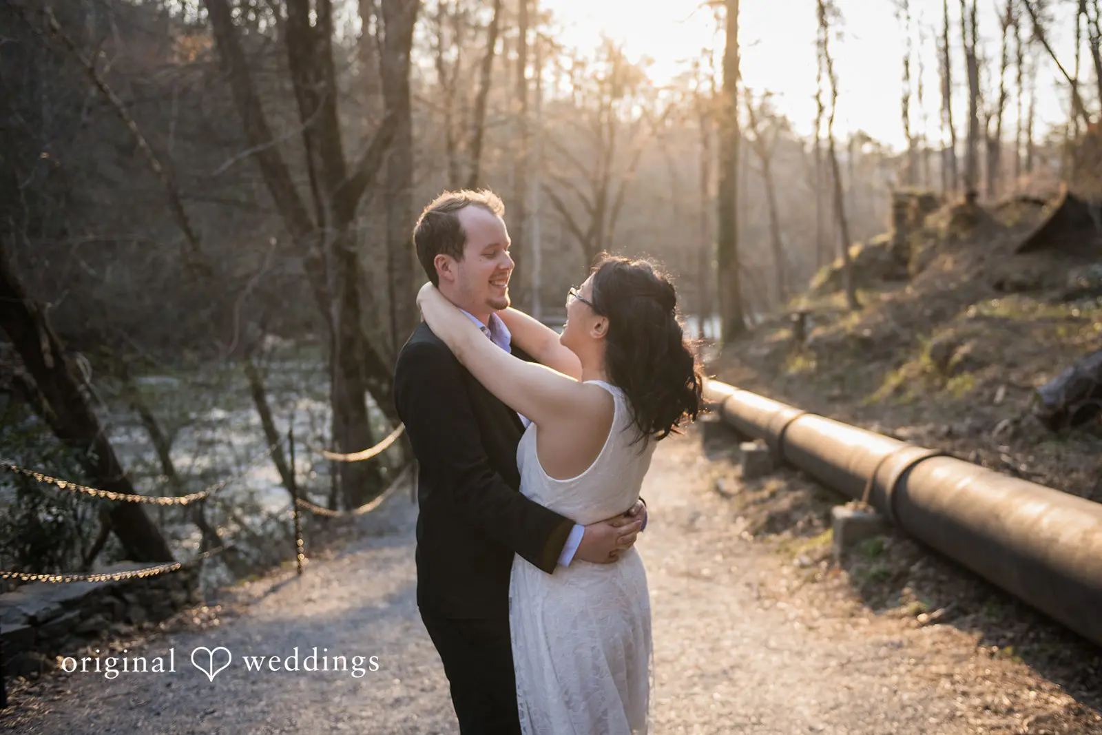 Roswell Mill Waterfall Engagement // Nghi & Christopher -