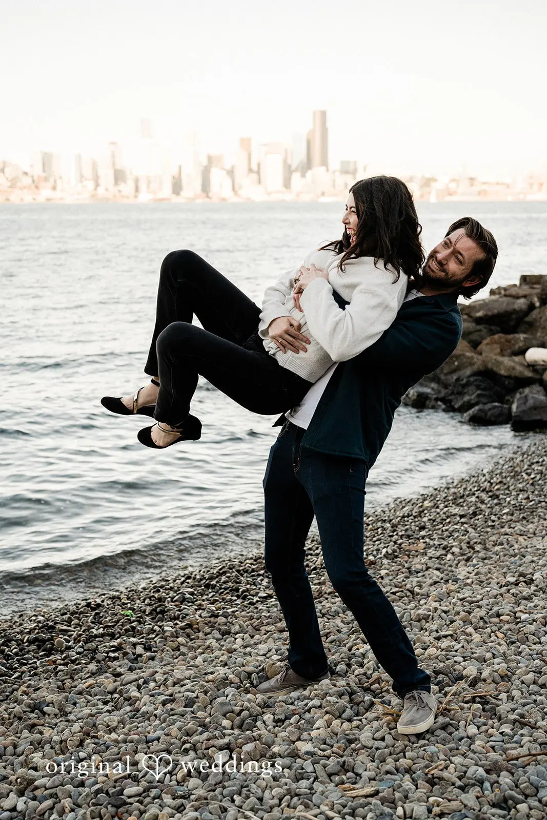 Gillian + Joshua Alki Beach Engagement // Gillian & Joshua -