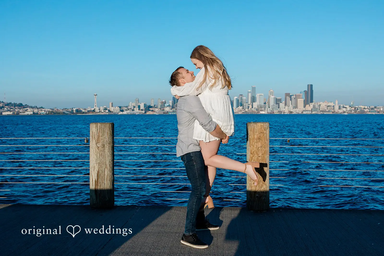 Tracey + Zachary Alki Beach Pier Engagement // Tracey & Zachary -