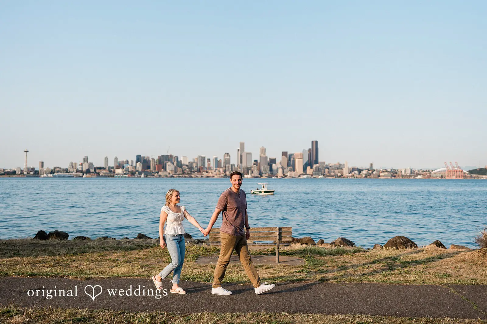 Delany + Ryan Alki Boat Launch Engagement // Delany & Ryan -