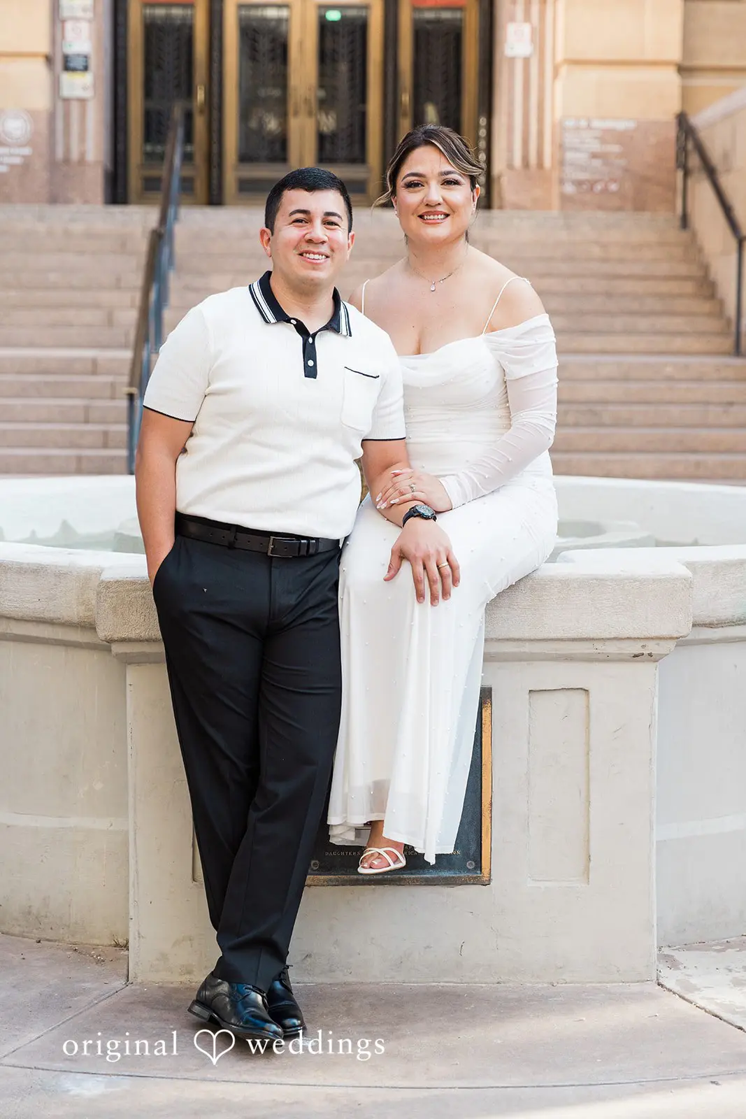 Javier + Esmeralda City Hall and Chase Bank Garage Engagement // Esmeralda & Javier -