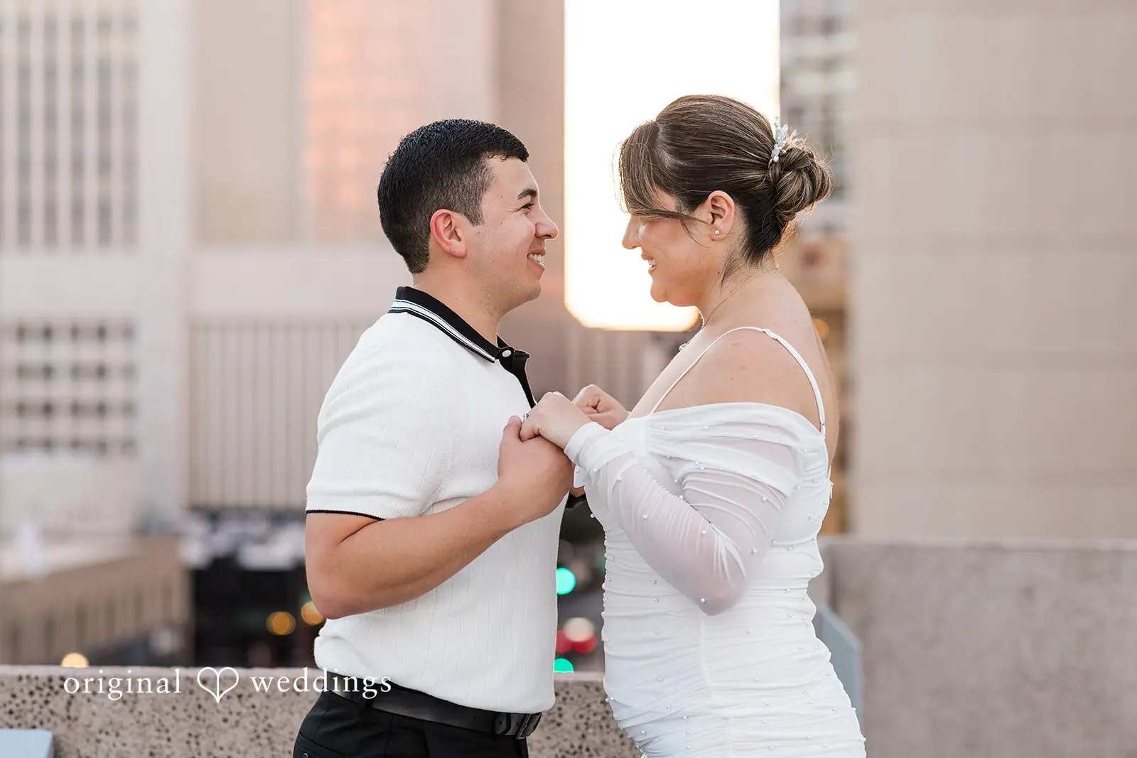 Javier + Esmeralda City Hall and Chase Bank Garage Engagement // Esmeralda & Javier -