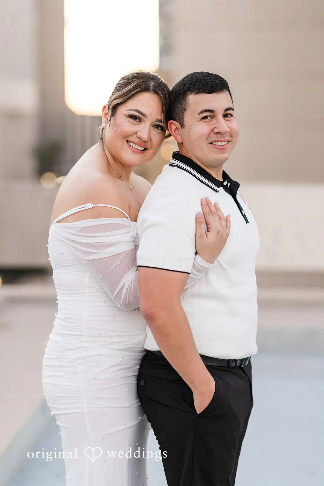 Javier + Esmeralda City Hall and Chase Bank Garage Engagement // Esmeralda & Javier -
