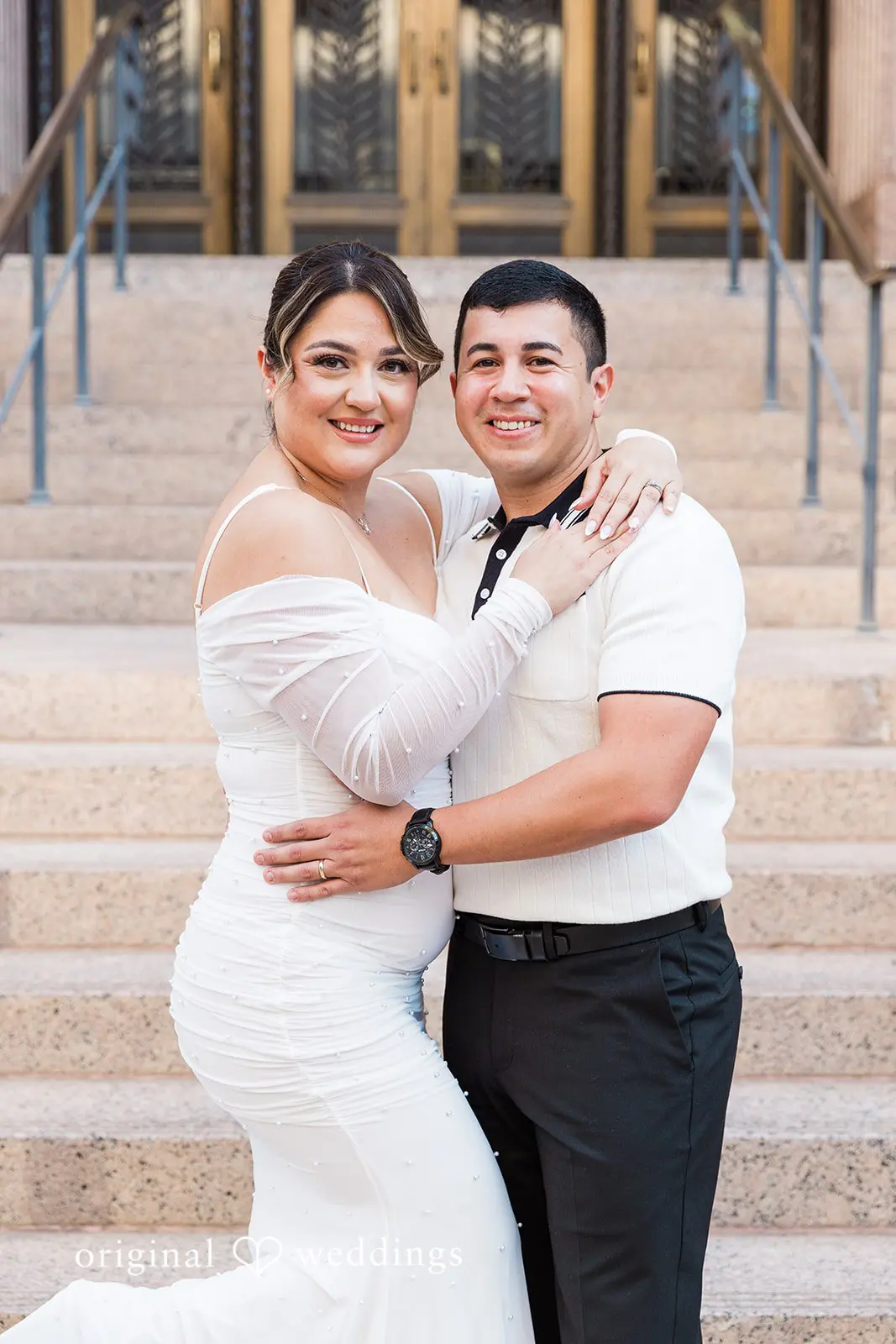 Javier + Esmeralda City Hall and Chase Bank Garage Engagement // Esmeralda & Javier -