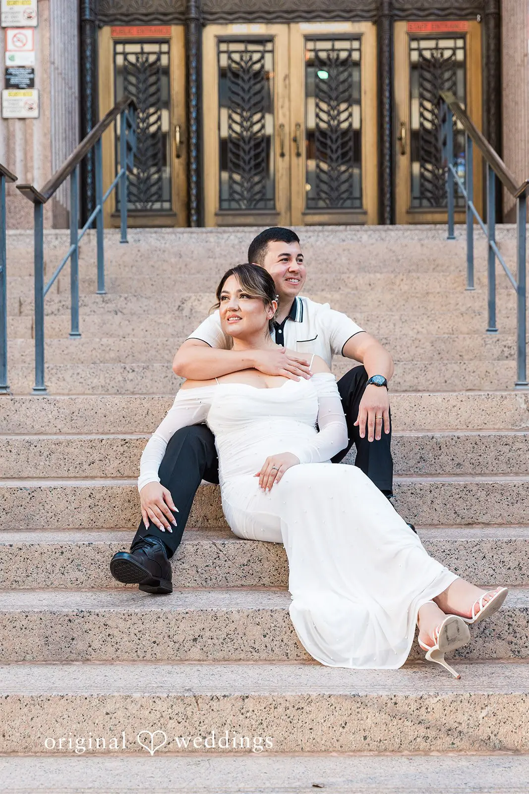Javier + Esmeralda City Hall and Chase Bank Garage Engagement // Esmeralda & Javier -