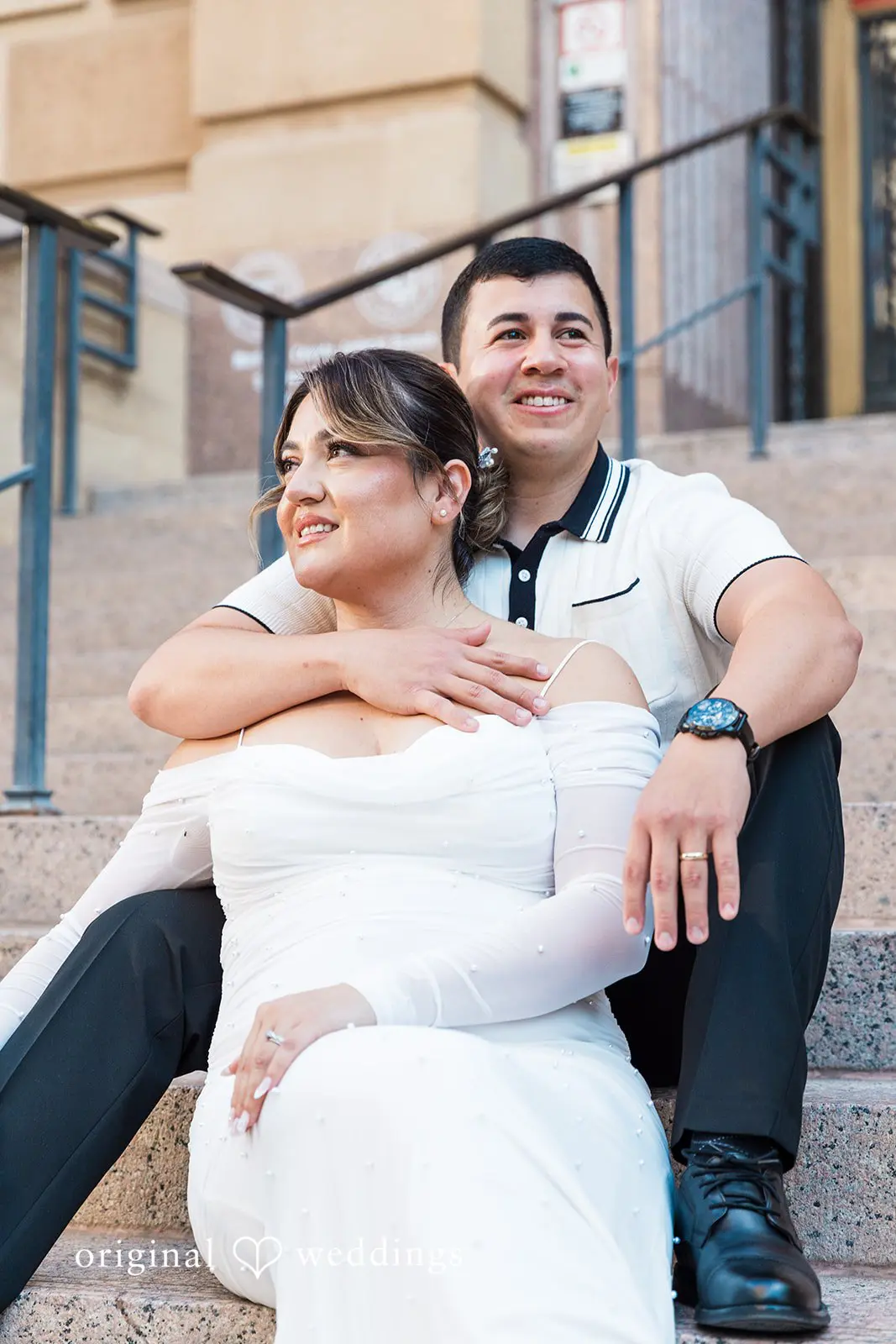 Javier + Esmeralda City Hall and Chase Bank Garage Engagement // Esmeralda & Javier -