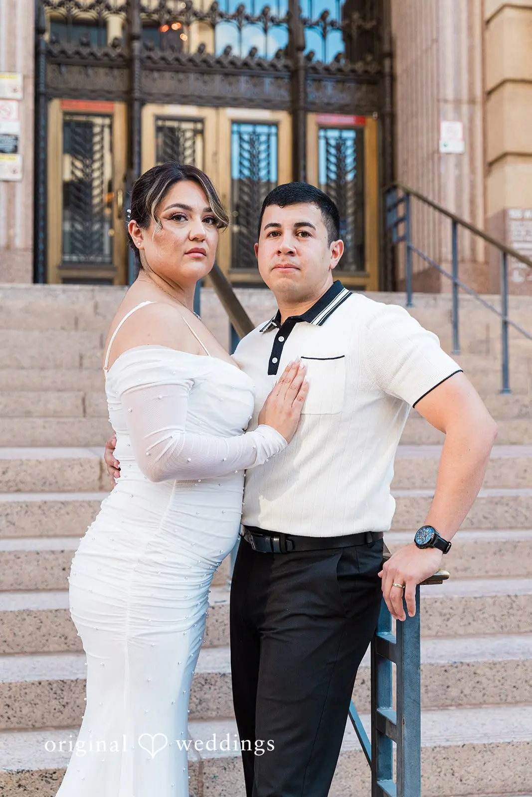 Javier + Esmeralda City Hall and Chase Bank Garage Engagement // Esmeralda & Javier -