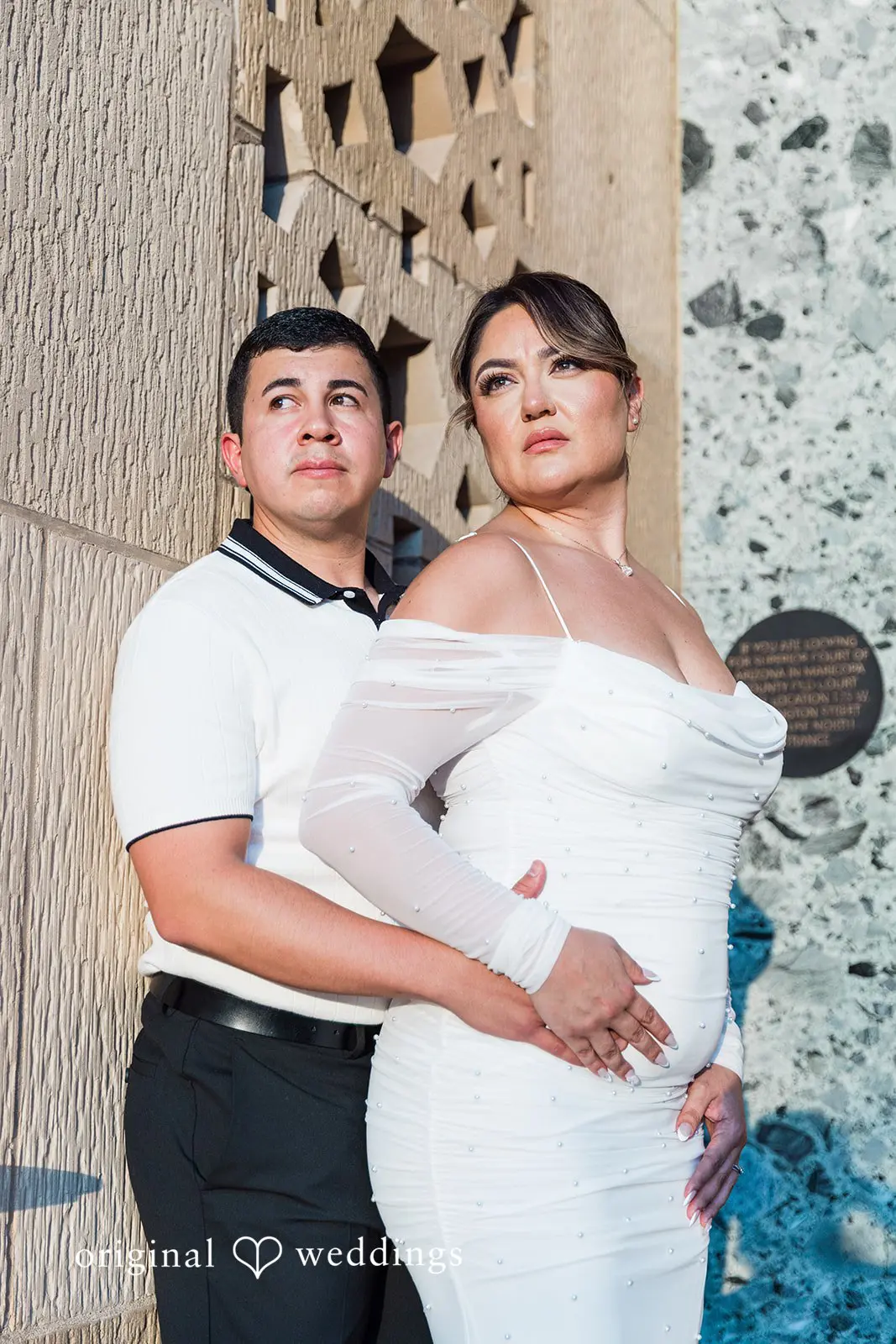 Javier + Esmeralda City Hall and Chase Bank Garage Engagement // Esmeralda & Javier -