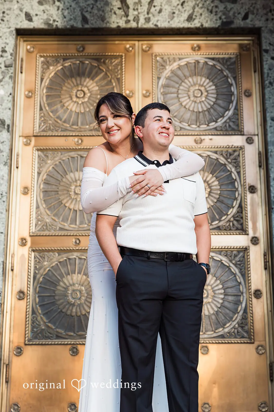 Javier + Esmeralda City Hall and Chase Bank Garage Engagement // Esmeralda & Javier -