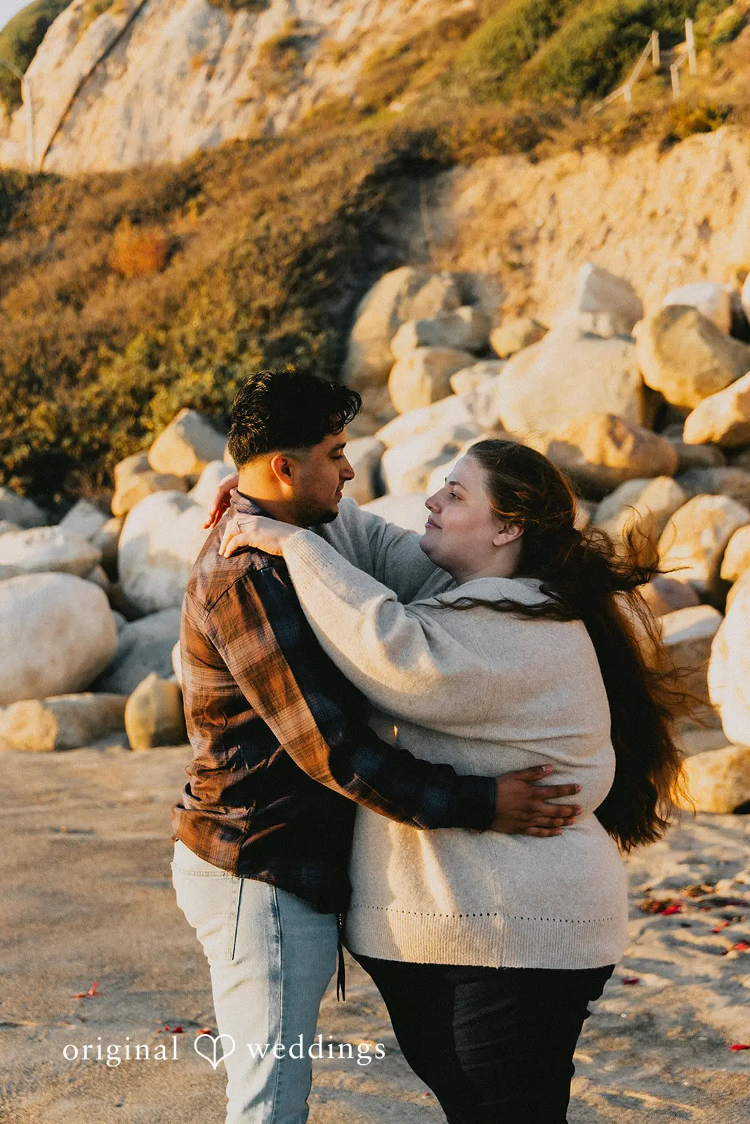 April + Angel Los Angeles Beach Engagement // Angel & April -