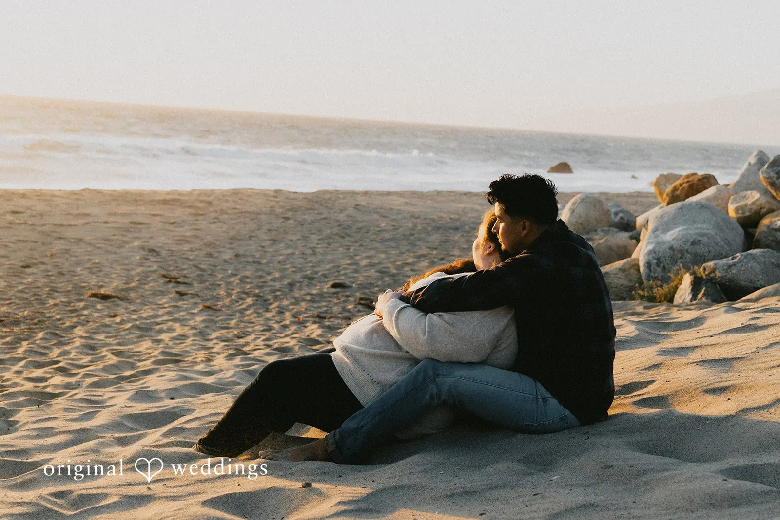 April + Angel Los Angeles Beach Engagement // Angel & April -