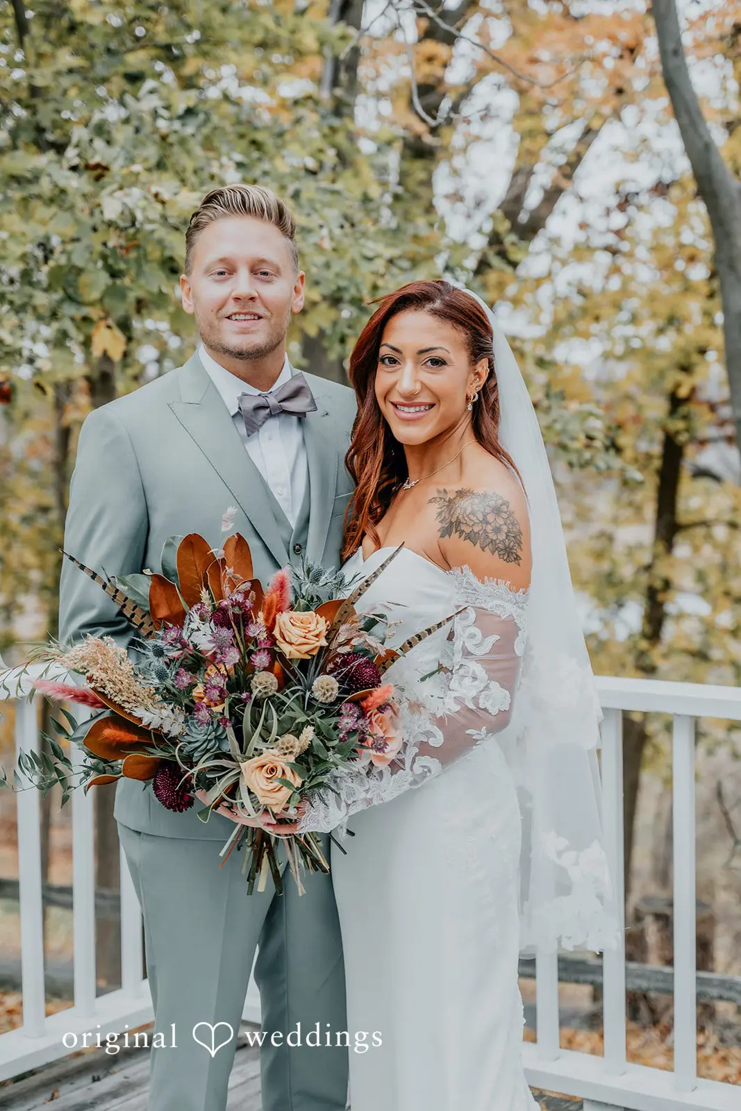 Kamaria + Chris A portrait of the bride and groom at Apple Blossom Resort