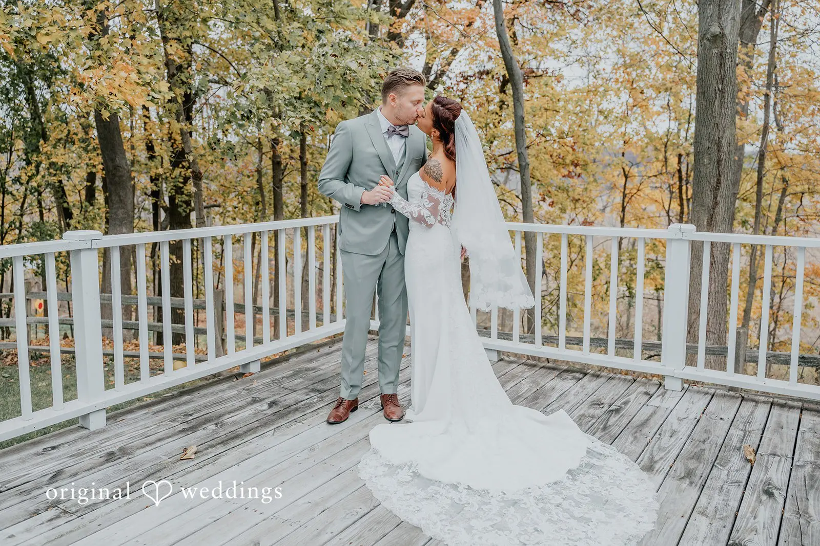 Kamaria + Chris A romantic portrait of the bride and groom before their wedding ceremony