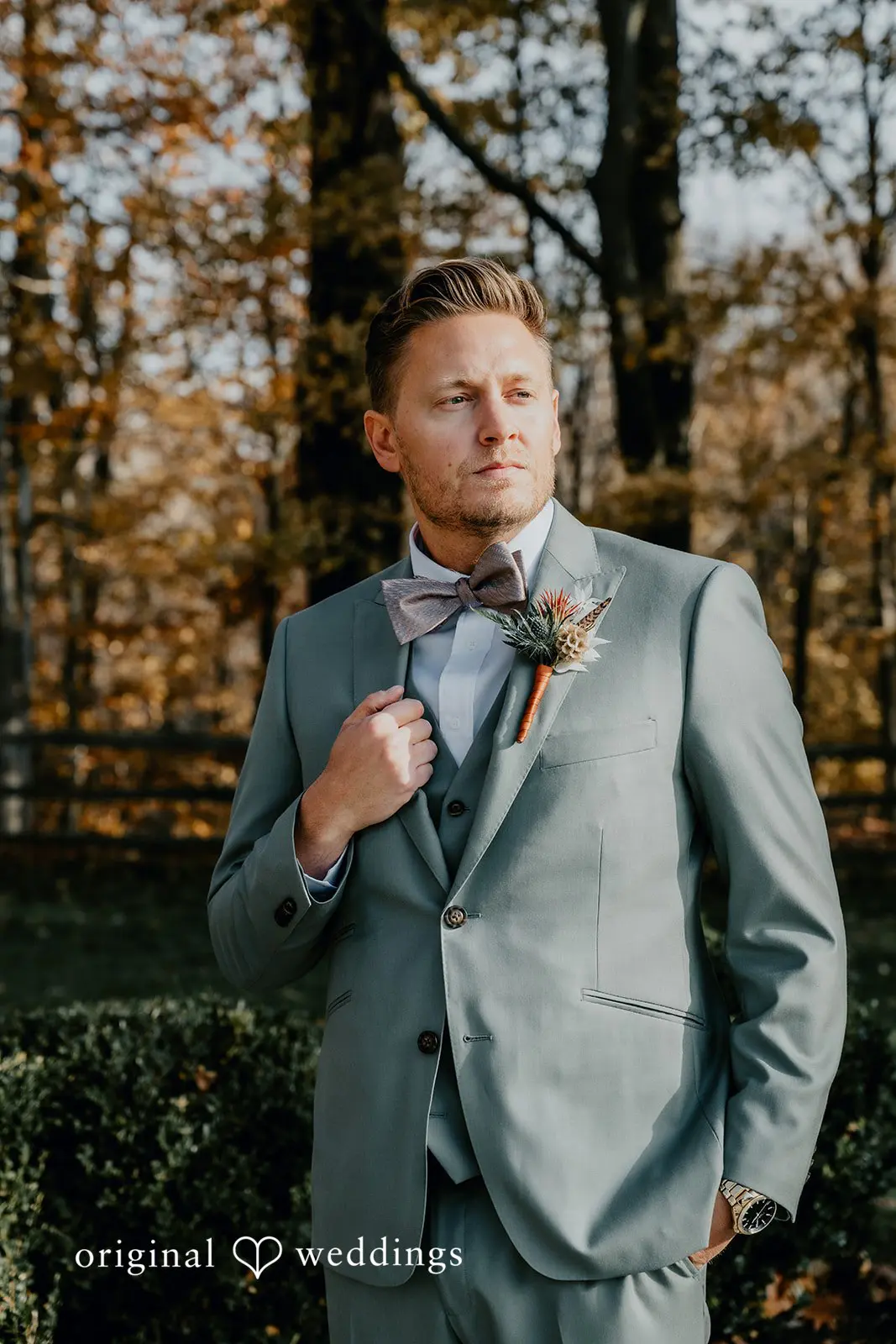 Kamaria + Chris A portrait of the groom at Apple Blossom Resort