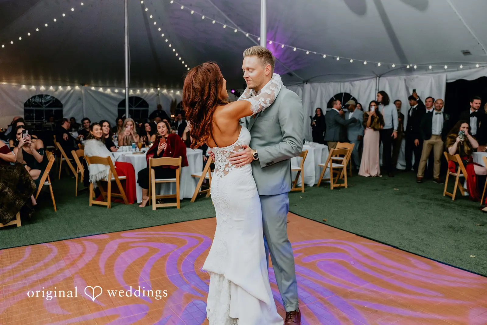 Kamaria + Chris The bride and groom on the dance floor