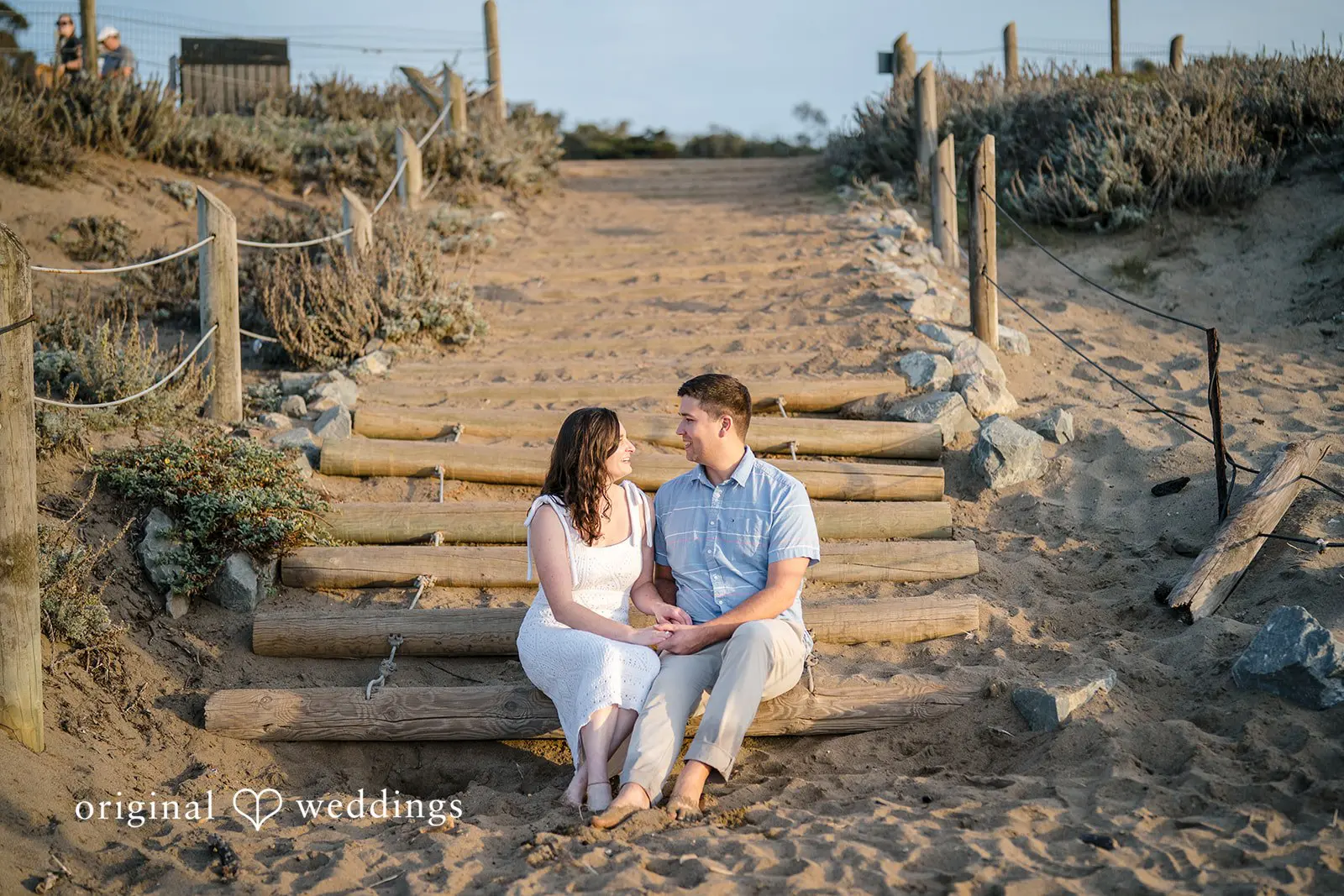 Daniel + Karen The couple having a good time at the beach area