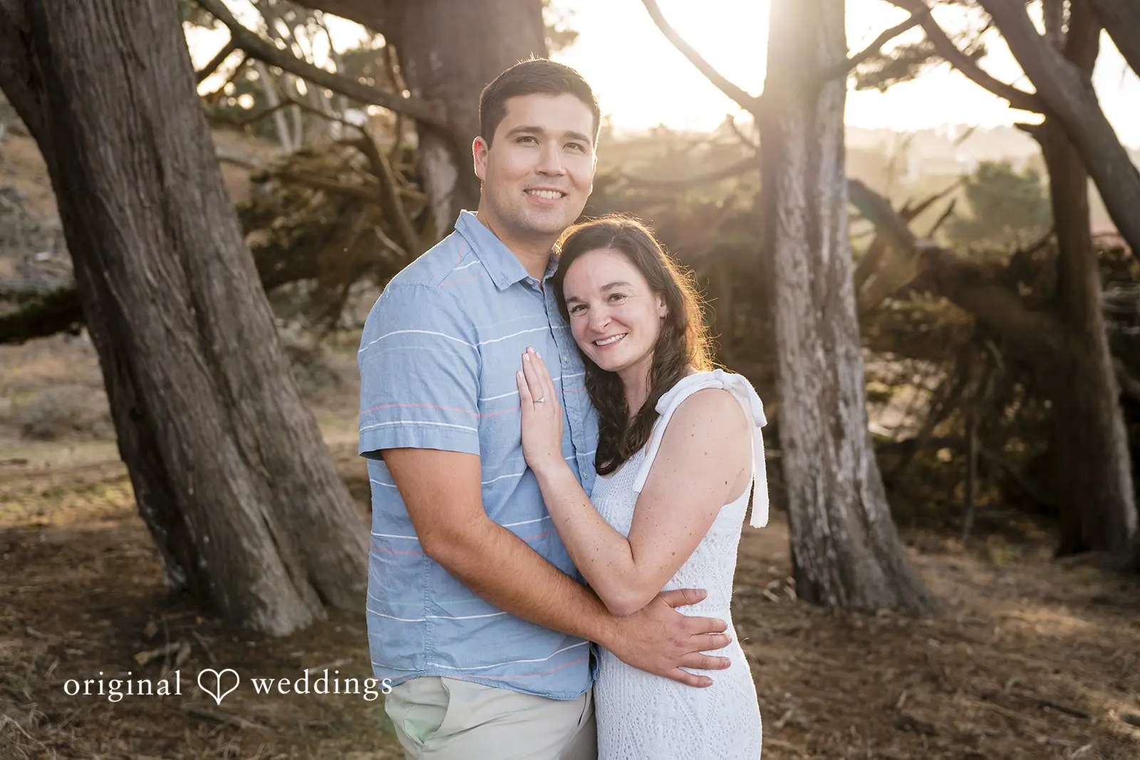 Daniel + Karen A stunning portrait of the couple at Baker Beach