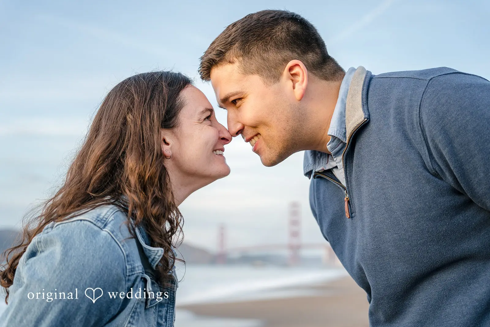 Daniel + Karen A fun portrait of the couple at Baker Beach