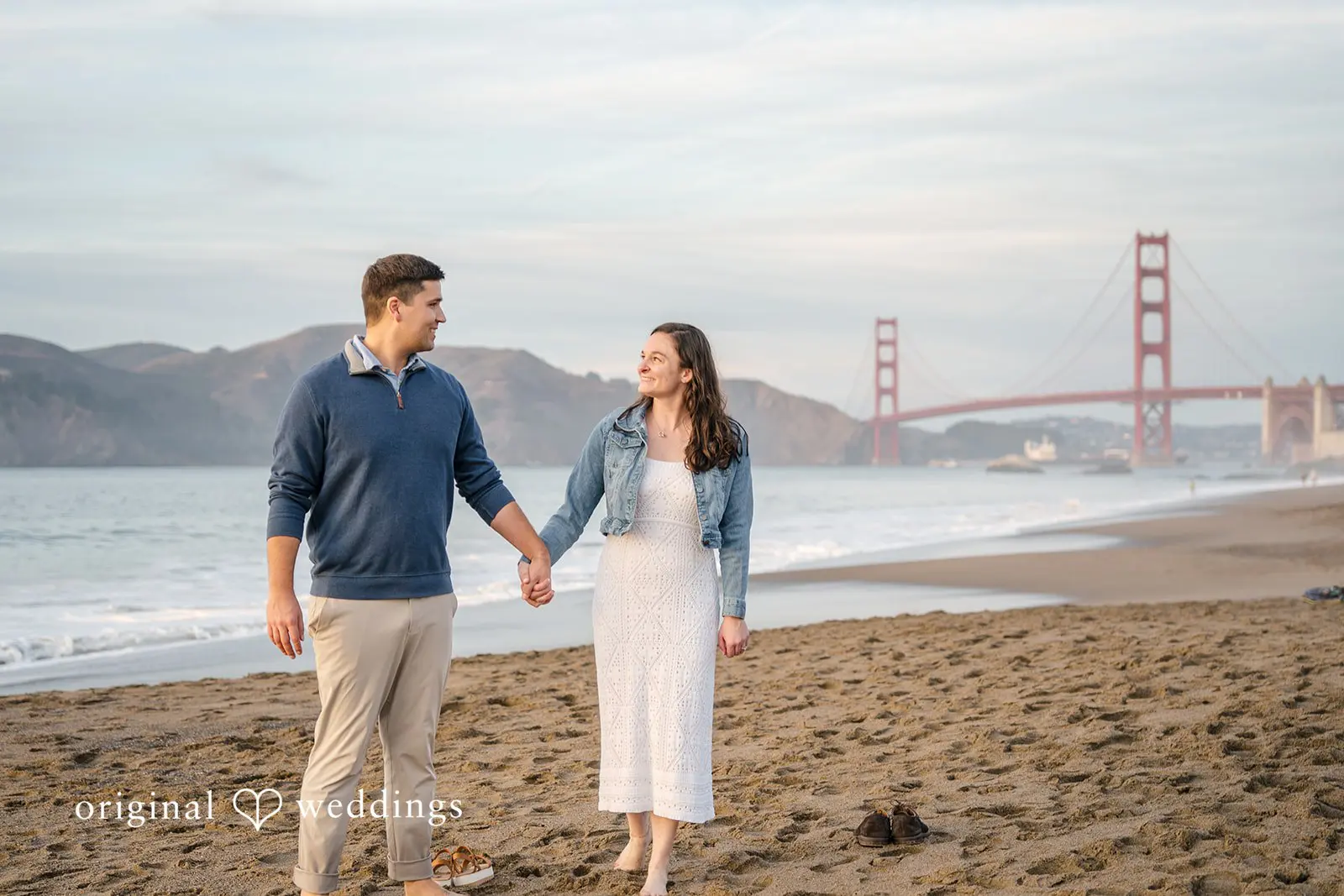Daniel + Karen A happy portrait of the couple by the beach