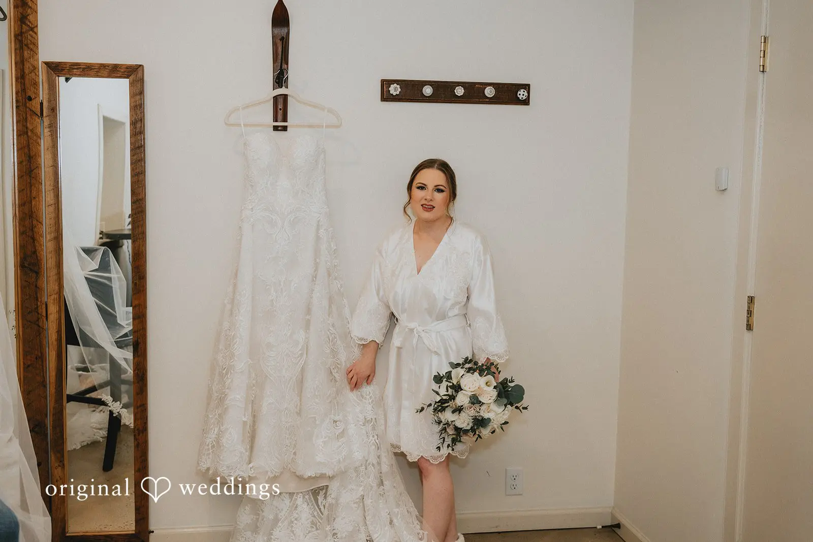 Stephanie + Zachary A portrait of the bride before the wedding ceremony