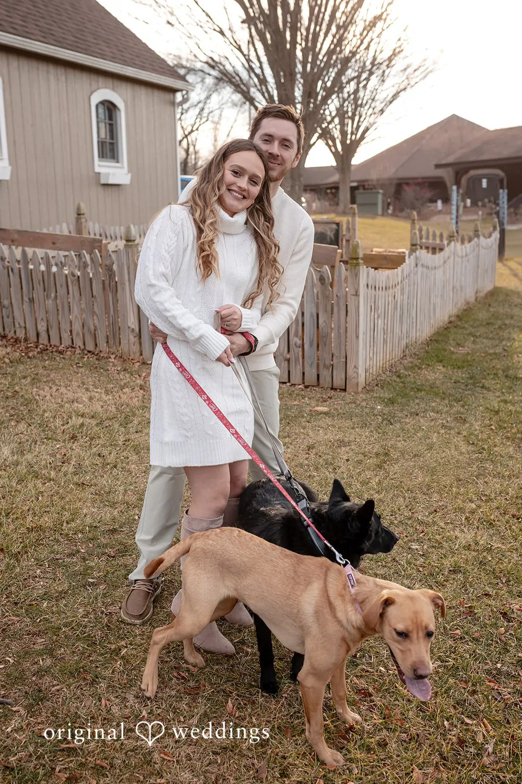 Rosemary + James A stunning portrait of the couple with their dogs